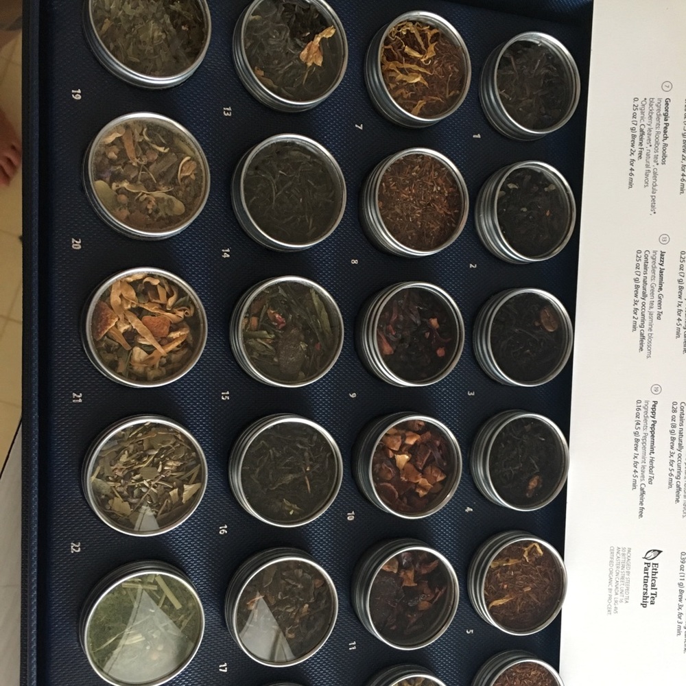 Steeped tea loose leaf tea sampler